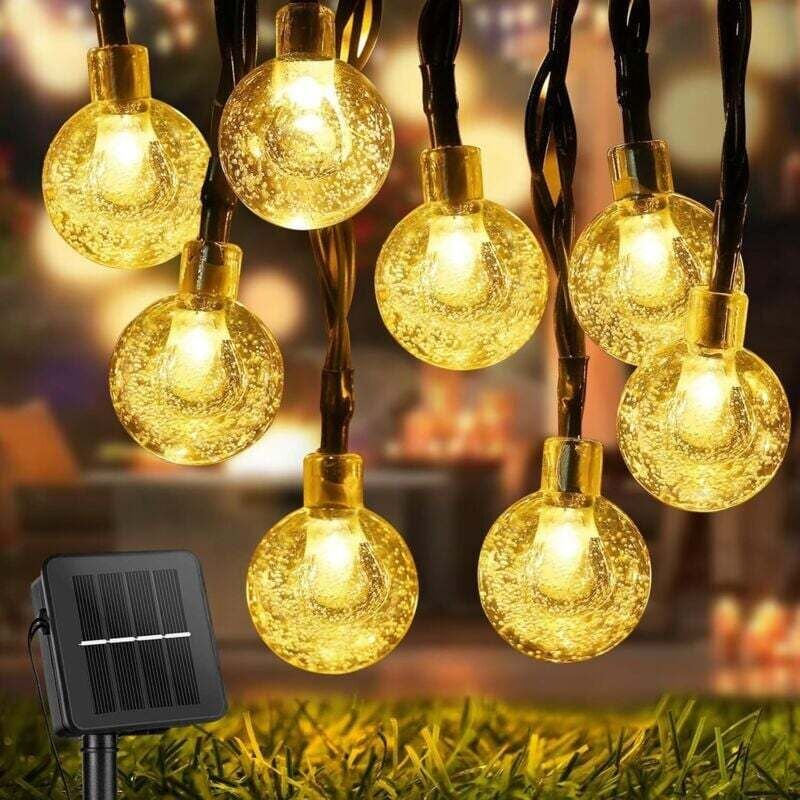 Solar-Lichterkette für den Außenbereich, 12 m, 100 LEDs, 8 Modi, IP65, wasserdicht, Solar-Lichterkette für den Außenbereich, für Garten, Hof,