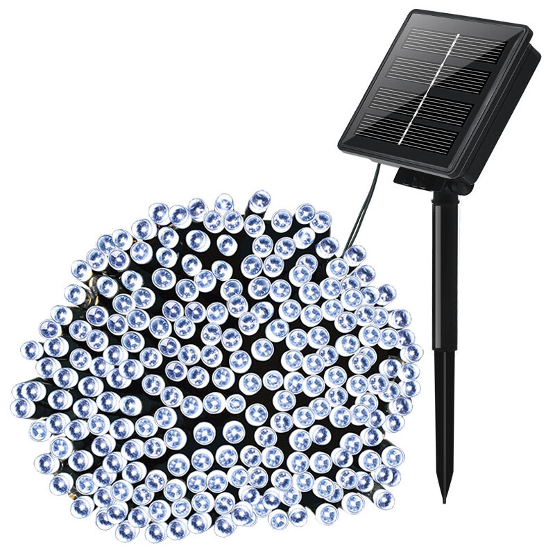 Solar-Lichterkette für draußen, 22 m, 200 LEDs, Solar-Weihnachtsbeleuchtung, wasserdicht, 8 Modi, dekorative Lichterkette für Garten, Terrasse,