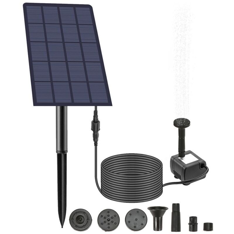 Solar Teichpumpe 2,5W Solar Teichbelüfter Teichluftpumpe Solar Teichpumpe Aquariumbelüfter Angelbelüfter für Gartenteich Outdoor Angeln Outdoor mumu
