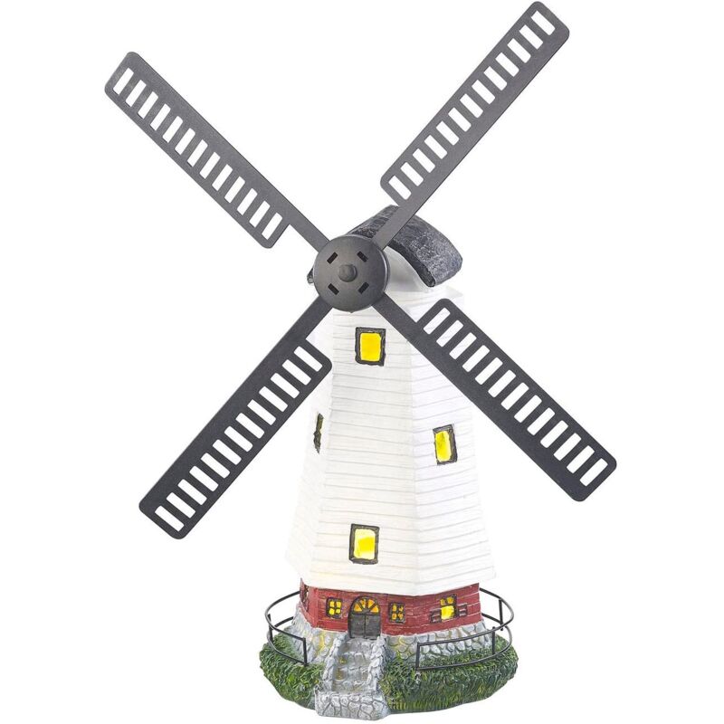 Buri - Solar-Windmühle 50cm led Windrad Beleuchtung Garten Leuchte Landhaus Gartendeko