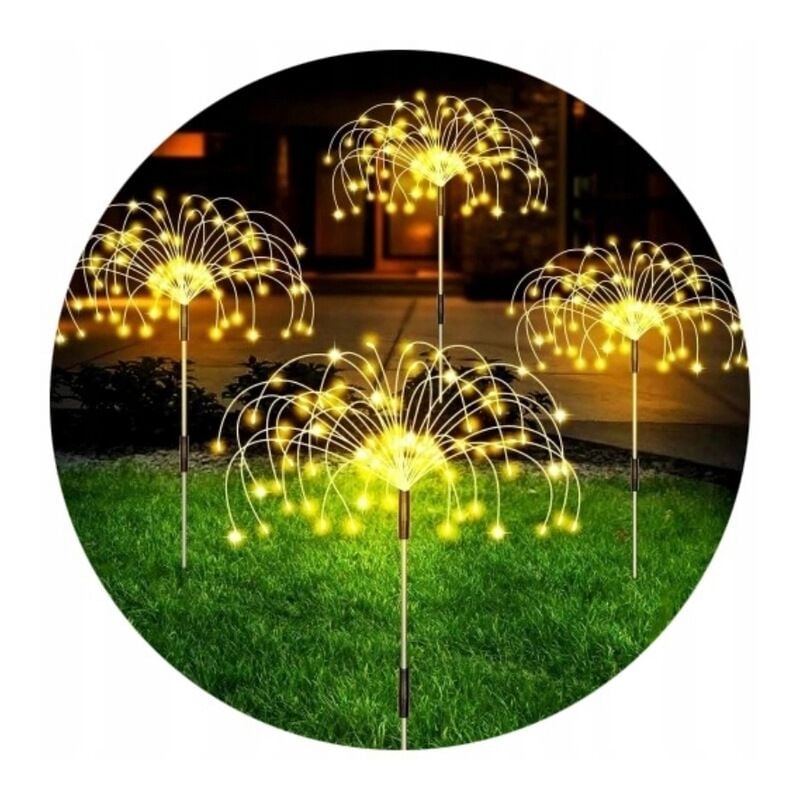 Solar Gartenlampe Hit Löwenzahn Feuerwerk 2 Stück für Garten Weihnachten