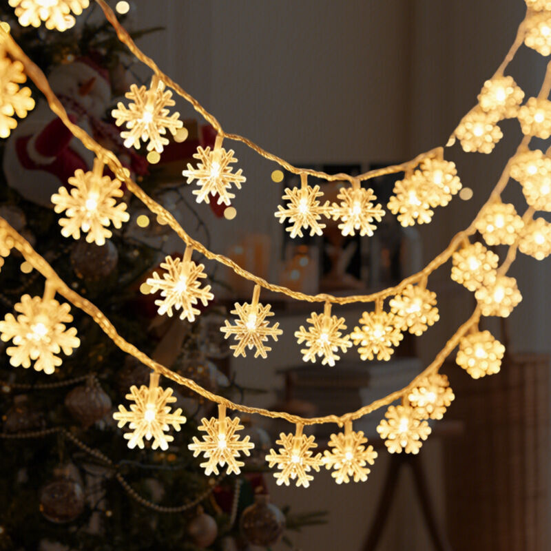 Solarbetriebene Lichterkette 7 m/50 LEDs, 8 Modi, warmweiße Weihnachtsbeleuchtung, wasserdicht, für den Innen- und Außenbereich, Gärten und