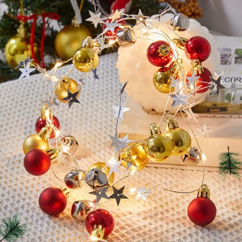 Solarbetriebene Lichterkette mit 20 LEDs und 8 Modi - Weihnachtsdekoration für drinnen und draußen IP44 (Eingebauter Lithium-Akku - Verschiedene