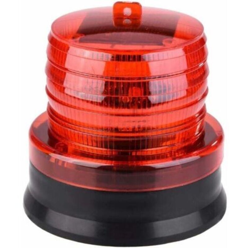 Solarbetriebenes Notfallblinklicht, magnetisches LED-Leuchtfeuer, Sicherheitswarnung, Auto-Straßensperren-Taschenlampe (rot)