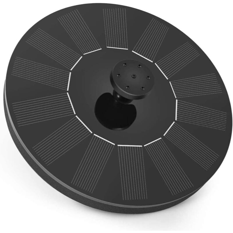 Solarbrunnen – Solar-Teichpumpe mit 5 Effekten – Schwimmende Solarwasserpumpe für Gartenteich oder Vogelbrunnen