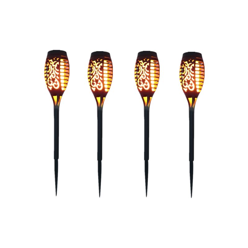 Solarlampen 12 led 54cm Flackerlicht Outdoor Gartendeko - 6er Pack