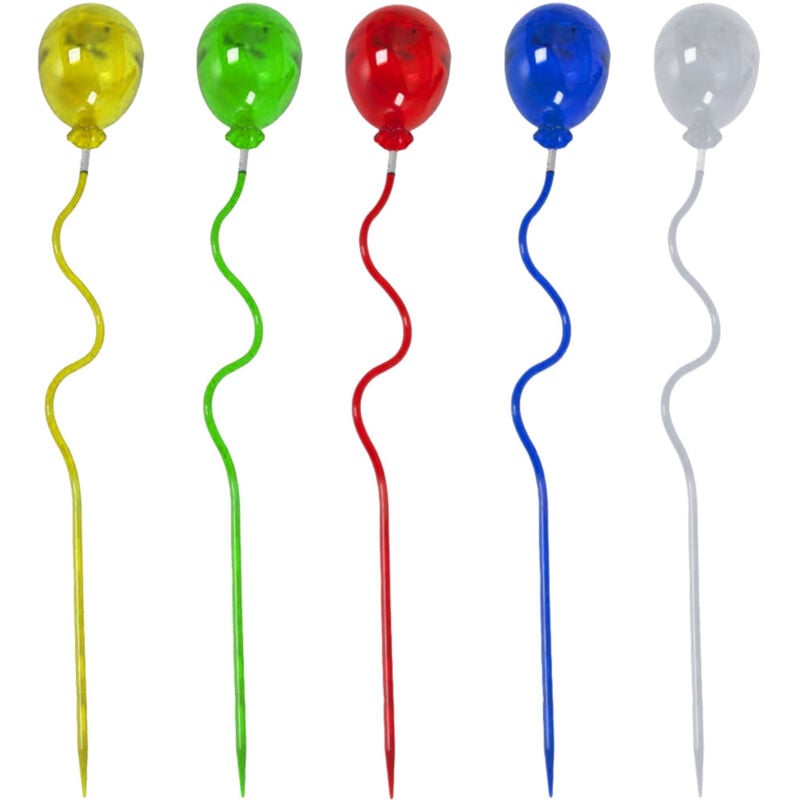 Solarleuchte Erdspieß led Gartendeko led Solar Lampen, Luftballons bunt, led, DxH 8,5 x 60 cm, 5er Set