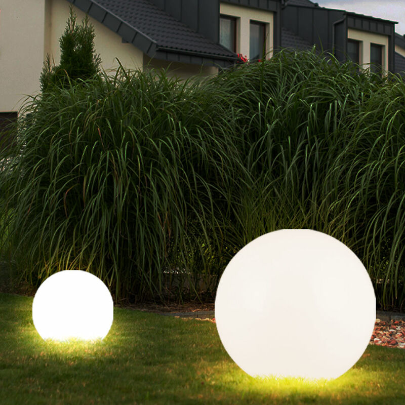 Solarleuchte Kugel Garten Kugelleuchte Solar led Gartendeko Solarkugel für Außen, mit Erdspieß, Leuchtdauer ca. 6-8 Stunden, warmweiß, d 10/30 cm,