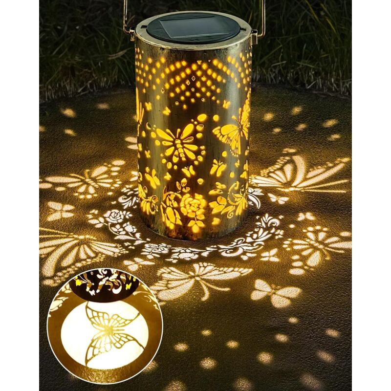 Solarleuchten Außen, 1 Stück Solarleuchten Außen im Garten, wasserdichte Solarlaterne Außen, Solarleuchten für Garten, Outdoor, Gartendeko, Terrasse,