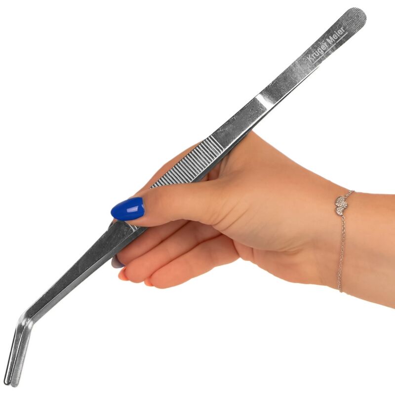 Solide gebogene Pinzette Fütterungspinzette Pflanzpinzette 30cm