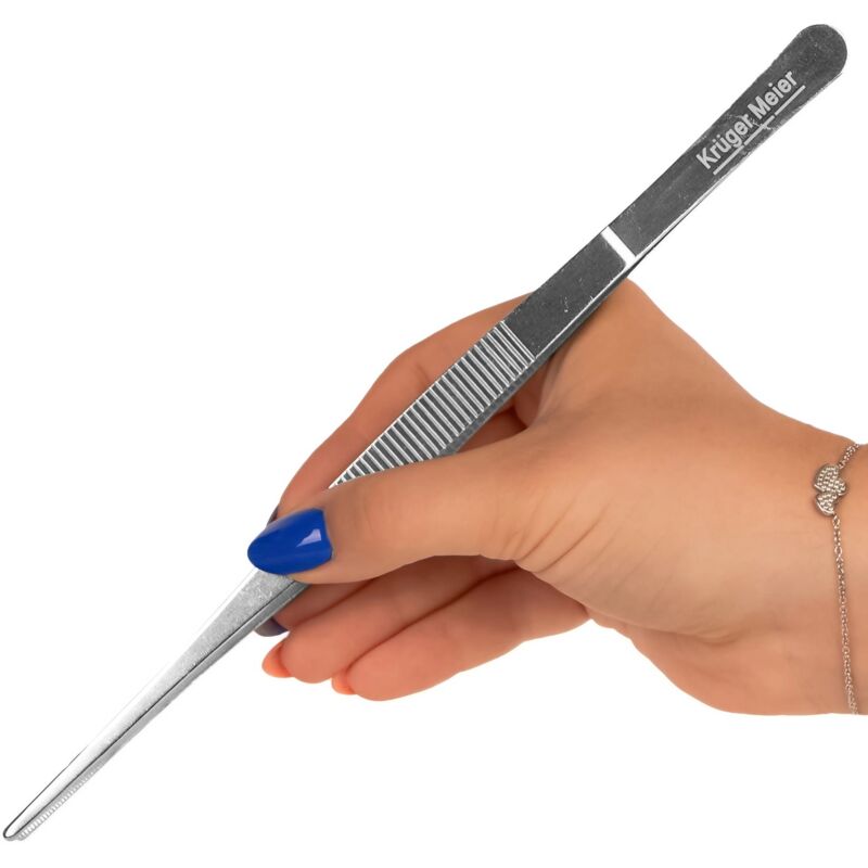 Solide gerade Pinzette Fütterungspinzette Pflanzpinzette 25cm