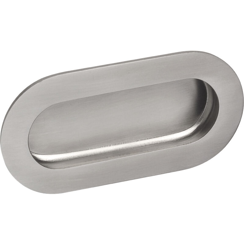 Solido - Technik Team Muschelgriff Edana Breite 102mm - Griffmuschel zum Einlassen - ovaler Griff, Edelstahl gebürstet