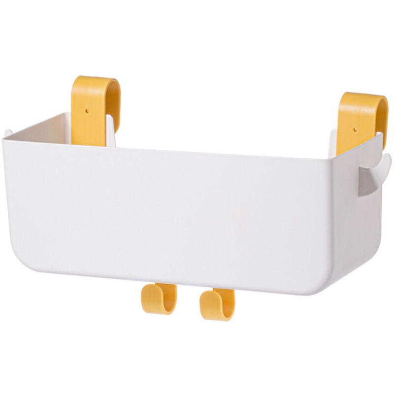 Sollbry 1 x hängendes Aufbewahrungsregal aus Kunststoff für Telefon, Gläser, Flaschen, Bürobedarf im Wohnheim, Badezimmer, Wohnmobil – weiß, 31 x 12