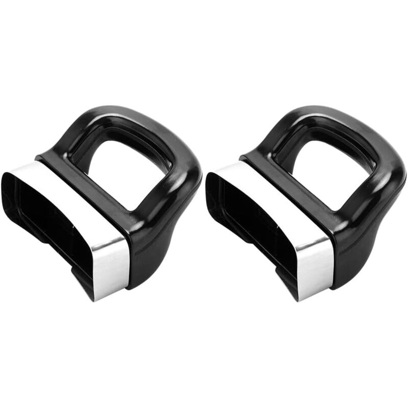 Sollbry - 2-teiliger Ersatz-Topfgriff, kurze Pfannen-Seitengriffe mit Metallverschluss für Heimküchenwerkzeuge (schwarz)