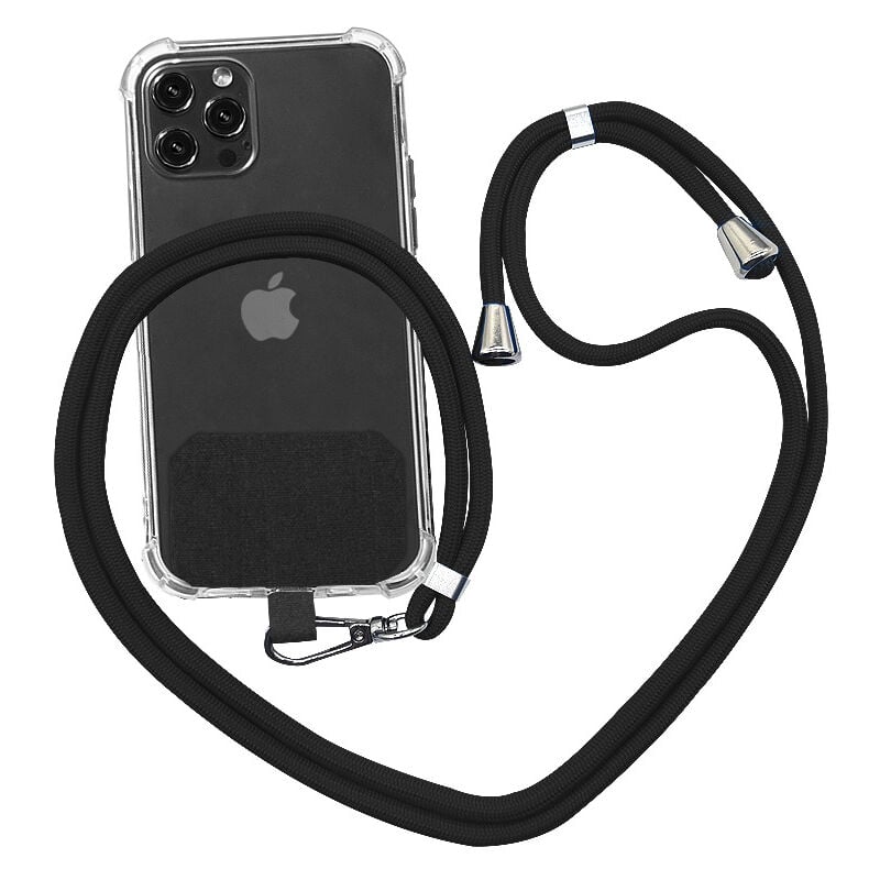 2er-Pack Universal-Handy-Lanyard, Handy-Tether-Gürtel ist kompatibel mit den meisten Smartphone-Hüllen (schwarz) - Sollbry