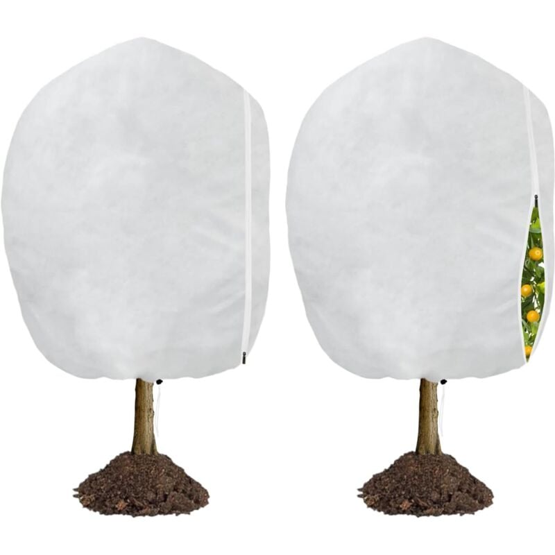 Sollbry - 2er-Set Outdoor-Pflanzen-Winterabdeckung, Winterabdeckung für Pflanzen, Winterabdeckung 240 x 200 cm, Winter-Pflanzenschutzabdeckung für