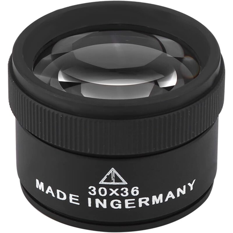 30-fache Schmucklupe, Vergrößerung von professionellen Münzen, optische Linse, legierungsplattiert, tragbares Mini-Mikroskop, Taschenlesung, Büro,