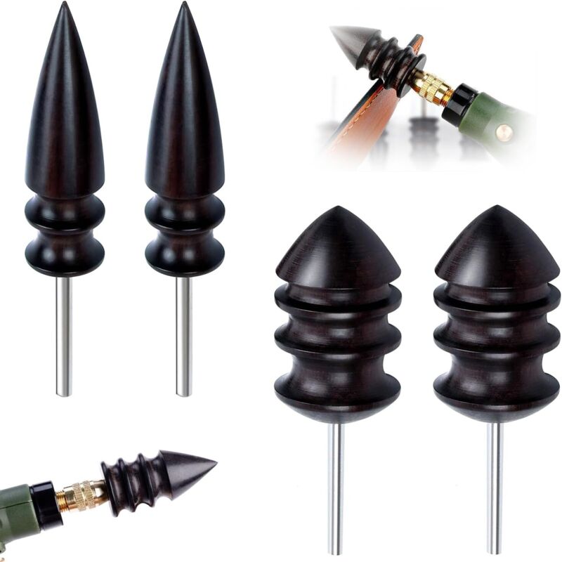 4-teiliges Lederwerkzeug, nützlicher neuer Leder-Brenner, Holzhandwerk-Leder-Brenner-Set, Leder-Polierwerkzeuge, Leder-Nähset - Sollbry