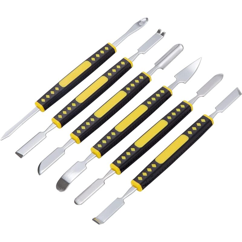 6-teiliges Elektronik-Reparaturwerkzeug-Set – Spudger-Öffnungswerkzeug – Metall-Brechstange – Doppelkopf – Laptops, Handys, Elektronik - Sollbry