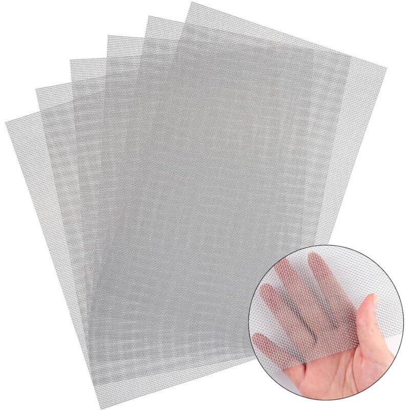 Sollbry - 6er-Pack 30,5 x 21,1 cm Drahtgeflecht, 20 Edelstahlgeflechte, robustes, rostfreies Drahtgeflecht für Käfig, Lüftung, Garten, Moskitonetz,