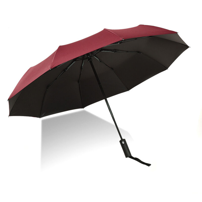 Sollbry - Automatischer Reise-Regenschirm, winddicht, leicht, robust, kompakt, UV-Schutz, Regenschirme, 8 Rippen, faltbarer Rucksack-Regenschirm,