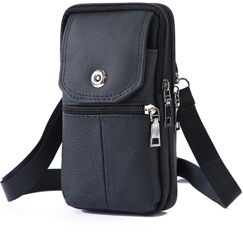 Sollbry - First Layer Rindsleder-Zigarettenetui, Zigarettenanzünder-Etui, Stylus-Stift-Etui, Gürtelclip, Umhängetasche, Geldbörse, Handytasche