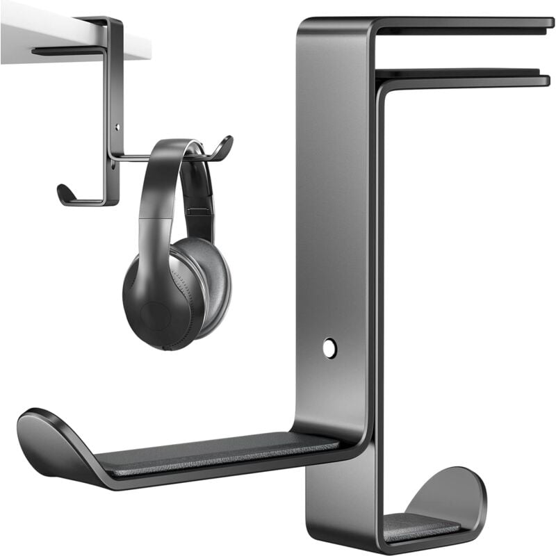 Sollbry - Gaming-Headset-Ständer, Schreibtisch, multifunktionaler Kopfhörerhalter mit Kabel-Organizer, verstellbarer Gaming-Headset-Ständer für alle