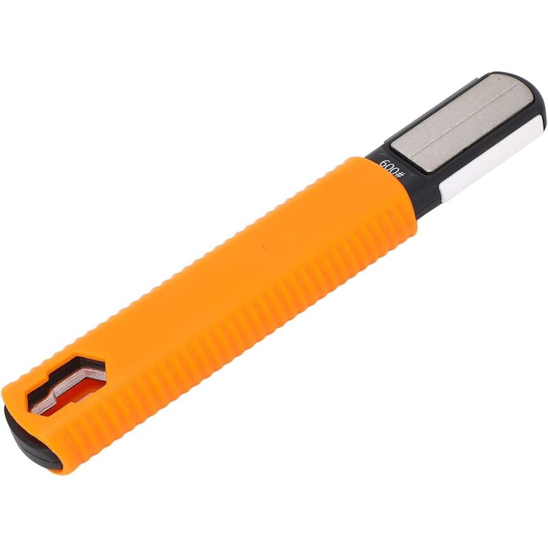 Sollbry - Gartenwerkzeugschärfer, tragbarer Klingenschärfer, Hartmetall-Messerschärfer, Taschenklinge für Axt, Machete, Heckenschere