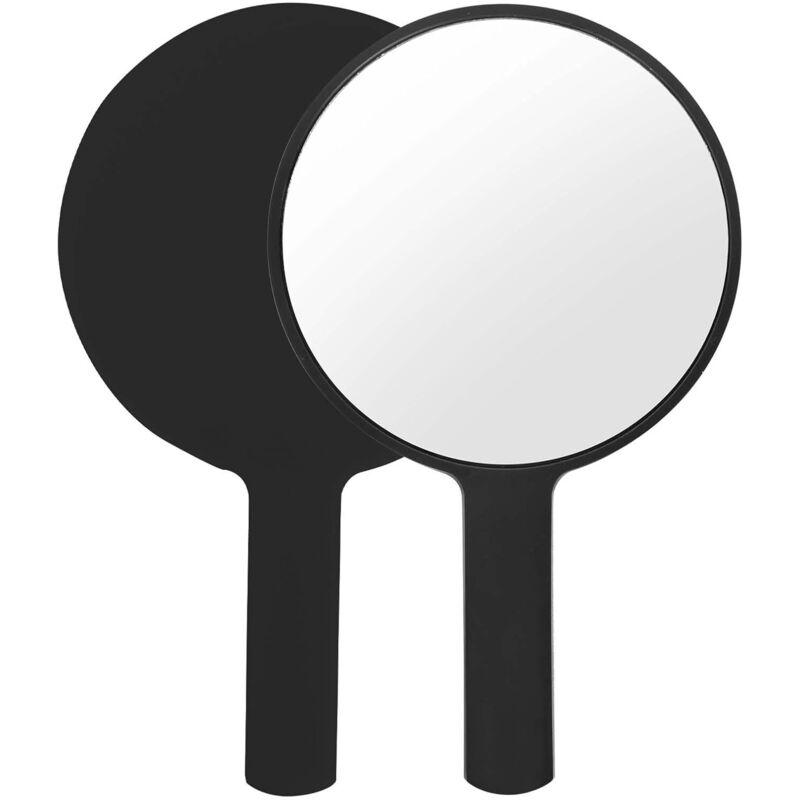 Sollbry - Handspiegel, Schminkspiegel, Friseurspiegel, professioneller tragbarer Spiegel, Spiegel mit rundem Griff, vielseitiger Spiegel für Reisen,