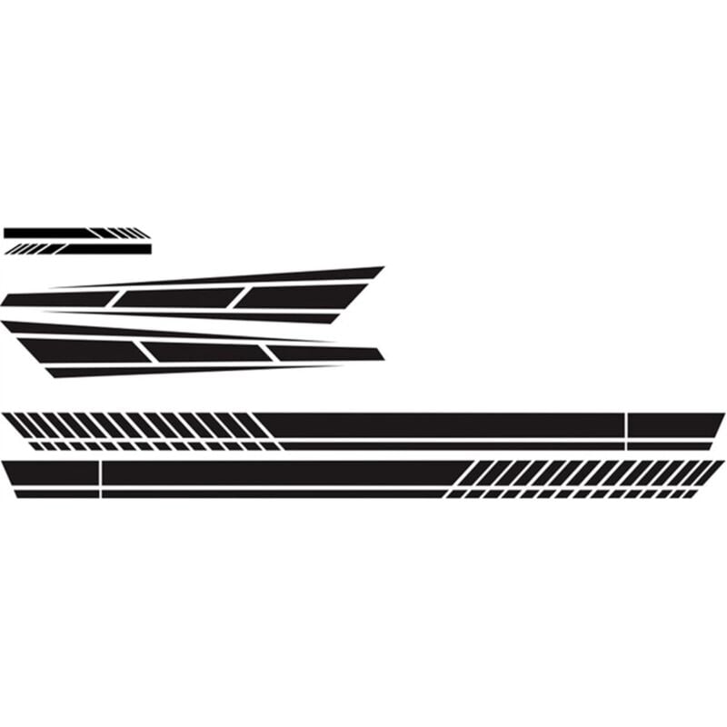 Karosserie-Seitenhaubenrock-Aufkleber, Auto-Aufkleber, 6 x Vinyl-Aufkleber, Streifen, Grafiken, Karosserie-Seitenhaubenabdeckung, Rückspiegel für