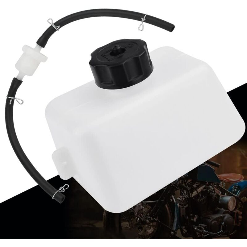 Kraftstofftank Motorrad Dirt Bike Kunststoff-Kraftstofftank-Kit Ölfüllfilterschlauch mit Kraftstofffilter mit Kappe 49cc atv Quad Pocket Bike Pit