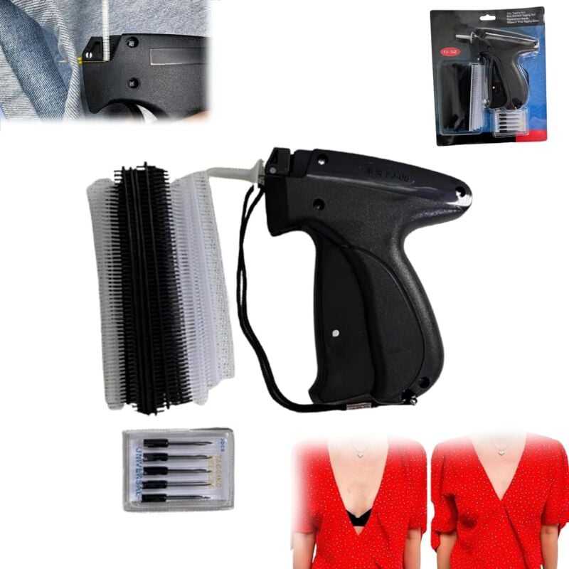 Sollbry - Schnellfixierer für Kleidung, Stickpistole, Mini-Nähpistole für Kleidung, Mikro-Stickwerkzeug für Kleidung (schwarz)