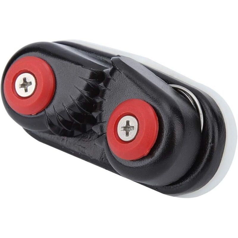 Sollbry - Schwarze Legierung Aluminium-Seilschnalle Ankerhalter Nockenklampe für Kajak-Yacht-Bootszubehör