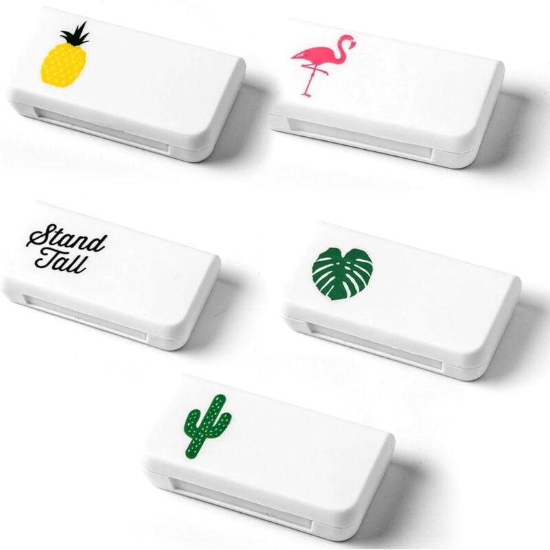 Sollbry Set mit 5 kleinen Pillendosen, wöchentliche Pillendose, tragbare tägliche Reise-Pillendose, Outdoor-Medizin-Aufbewahrungsbox mit 3 Fächern