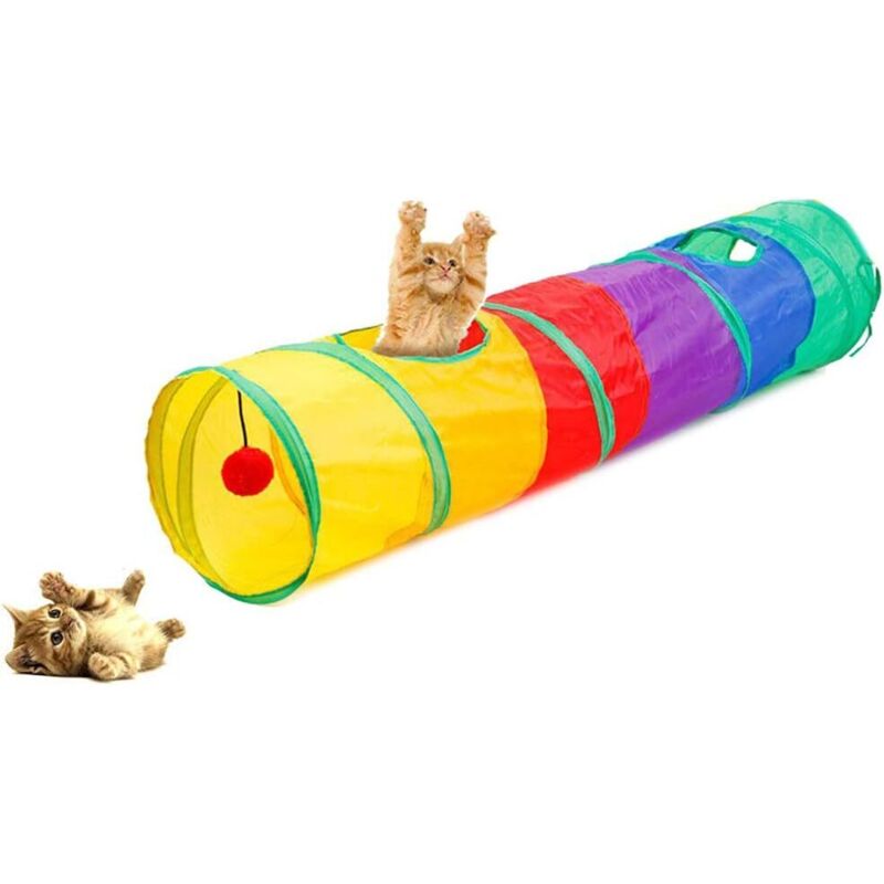 Sollbry - Spielzeug zum Spielen mit Katzen/Kätzchen, Katzenspieltunnel, Katzenspiele, faltbare Katzentunnelkanäle, Katzenzubehör, Katzentunnel,