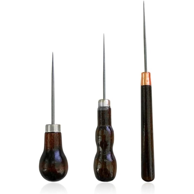 Stück Leder Ahle Nähwerkzeug, Leder Ahle, Holz Ahle, zum Nähen von Leder, Leder handgefertigt diy - Sollbry