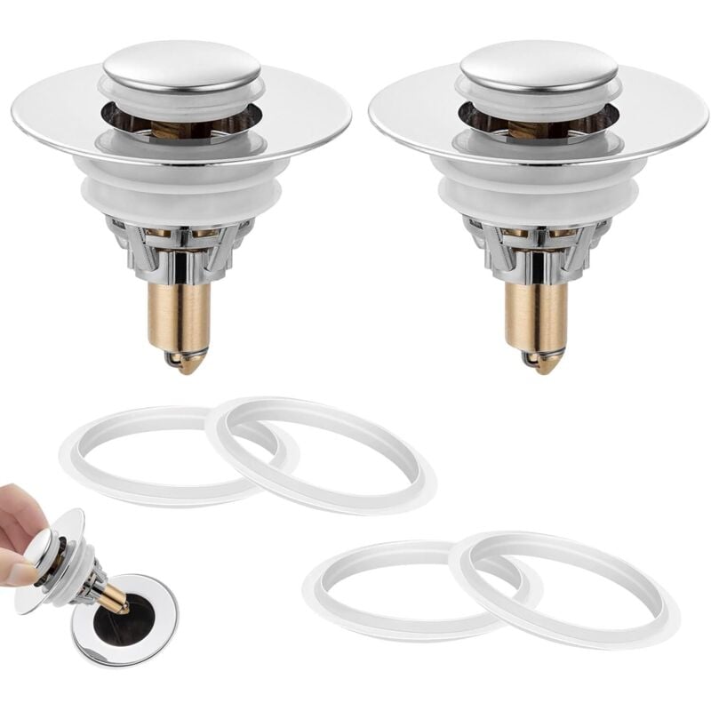 Sollbry - Stück Pop-Up-Abfluss für Waschbecken, Waschbecken-Stopper, Waschbecken-Abfluss, Badezimmer-Waschbecken-Stopper, Waschbecken-Abfluss,