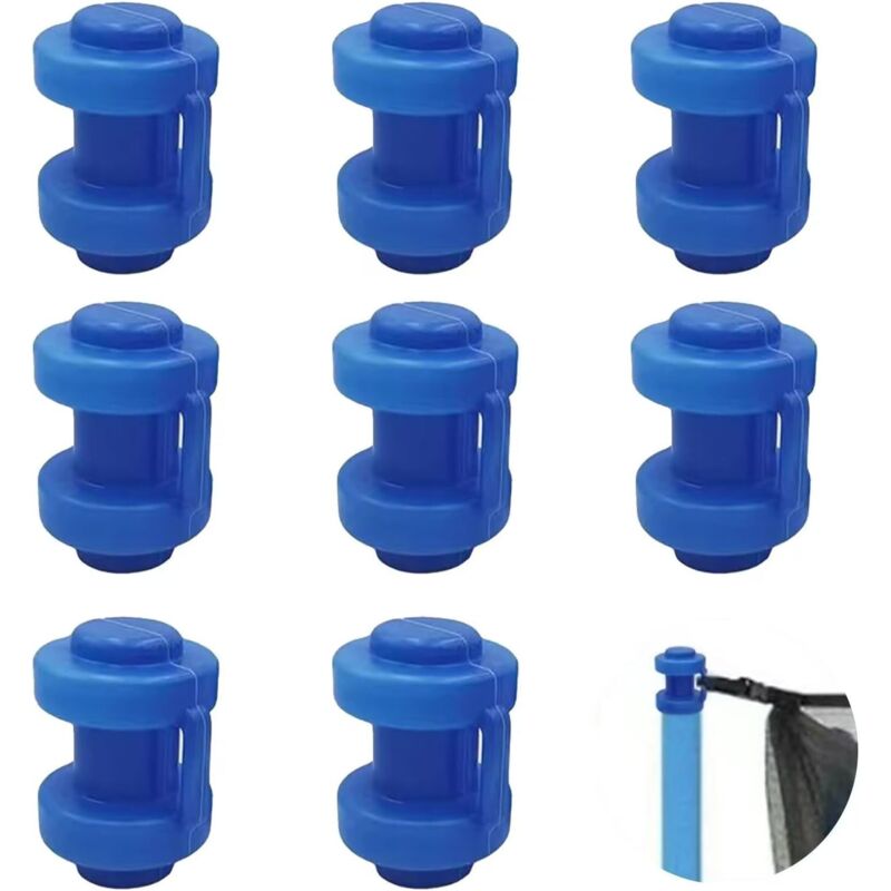 Sollbry - Trampolin-Endkappen, Netzstangen-Endkappen, Trampolin-Stangen-Endkappe für Ø25-mm-Trampolin-Netzpfähle, wetterbeständige Endkappen,