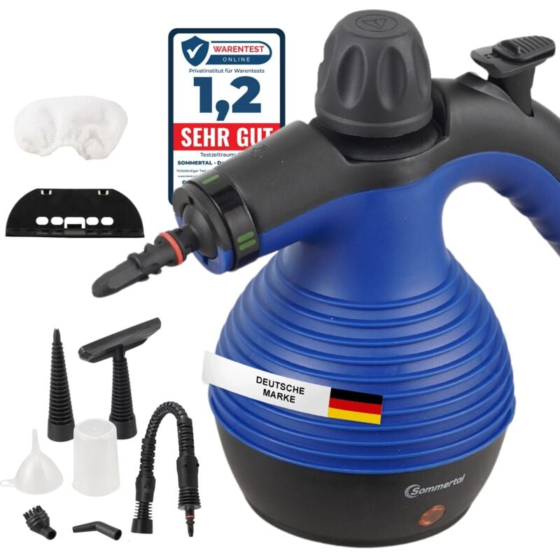 Dampfreiniger Handgerät SC350 – Kompakter Hand-Dampfreiniger für alles – Polstermöbel, Fliesen, Böden, uvm – Steam Cleaner mit 350 ml Tank, 110°C