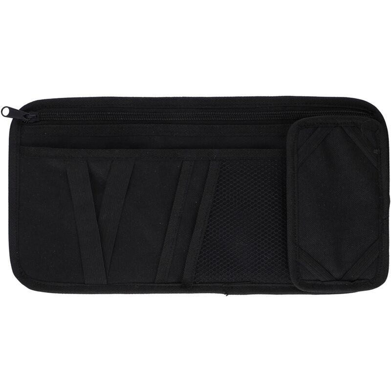 Dunlop - Sonnenblende Auto Organizer in Schwarz 18,5x36 cm mit abnehmbarer Handytasche