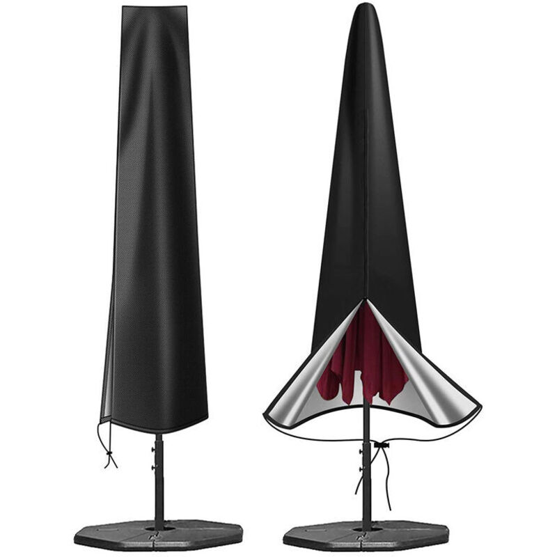 Sonnenschirm-Abdeckung, doppelschichtig, wasserdicht, UV-beständig, strapazierfähig, Sonnenschirm-Abdeckung aus 210D-Oxford-Gewebe,