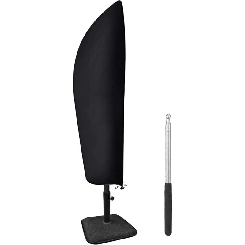 Sonnenschirm-Abdeckung für den Außenbereich, Sonnenschirm-Abdeckung, wasserdichte Gartenschirm-Abdeckung, 265 x 40/70/50 cm/UV-Schutz, Wind,