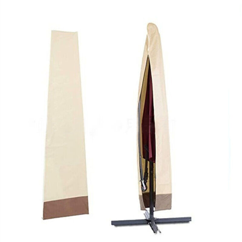 Sonnenschirm-Abdeckung für den Außenbereich, wasserdicht, 600D Oxford-Sonnenschirm-Schutzhülle mit Aufbewahrungstasche für Terrasse, UV-/Windschutz