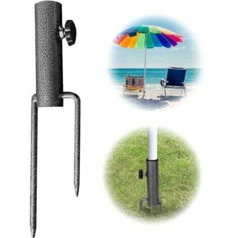 Sonnenschirm-Erdspieß, Erdspieß, Regenschirm, Strandschirm, Sandanker, Sonnenschirmpfahl, Eisen, Sonnenschirmständer, Sonnenschirm-Zubehör,