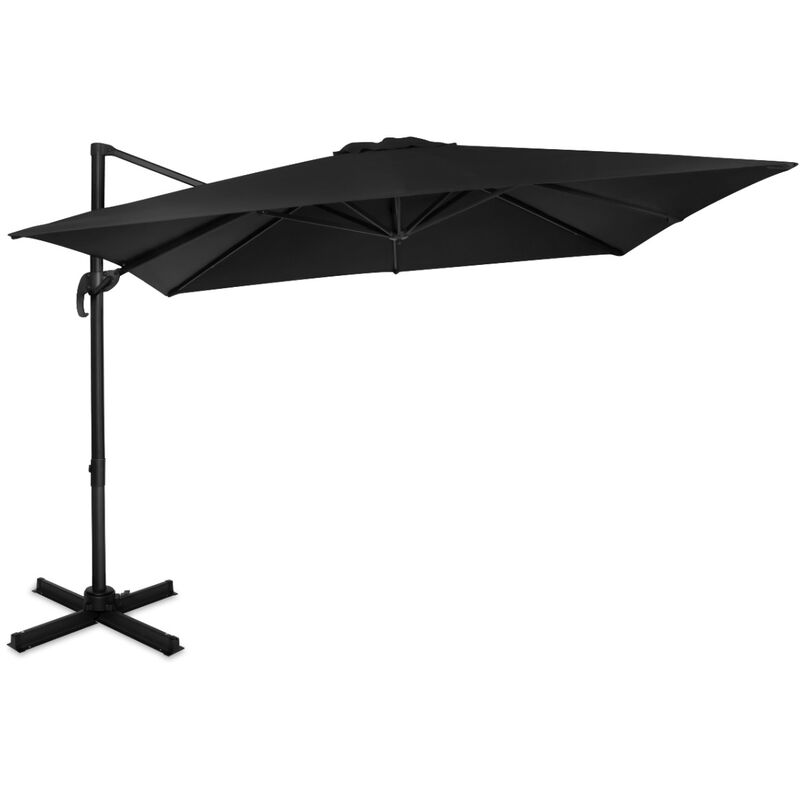 Vonroc - Freitragender Premium Sonnenschirm Pisogne 300x300cm – Robuster Sonnenschirm – Um 360° drehbar – Neigbar – UV-beständiges Segeltuch –