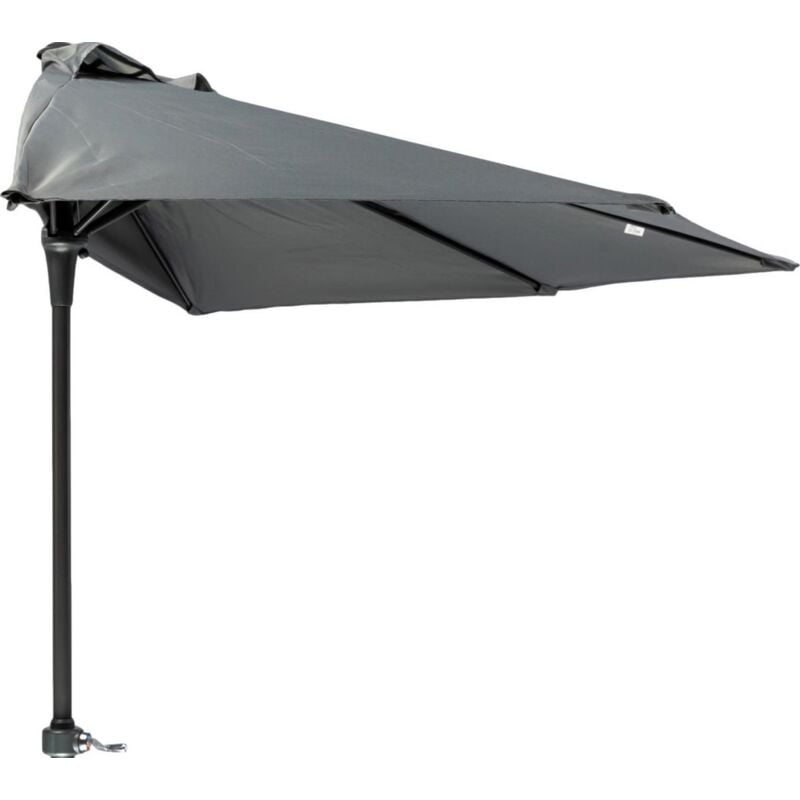 MaxxGarden Balkon Sonnenschirm Halbrund Ø250 cm - Balkon Schirm - Sonnenschirm Balkongeländer - Halber Sonnenschirm für Balkon - Schirm Balkon