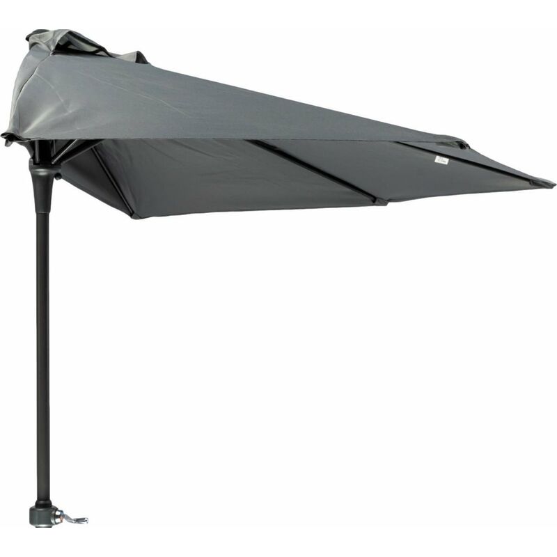 MaxxGarden Balkon Sonnenschirm Halbrund Ø270 cm - Balkon Schirm - Sonnenschirm Balkongeländer - Halber Sonnenschirm für Balkon - Schirm Balkon