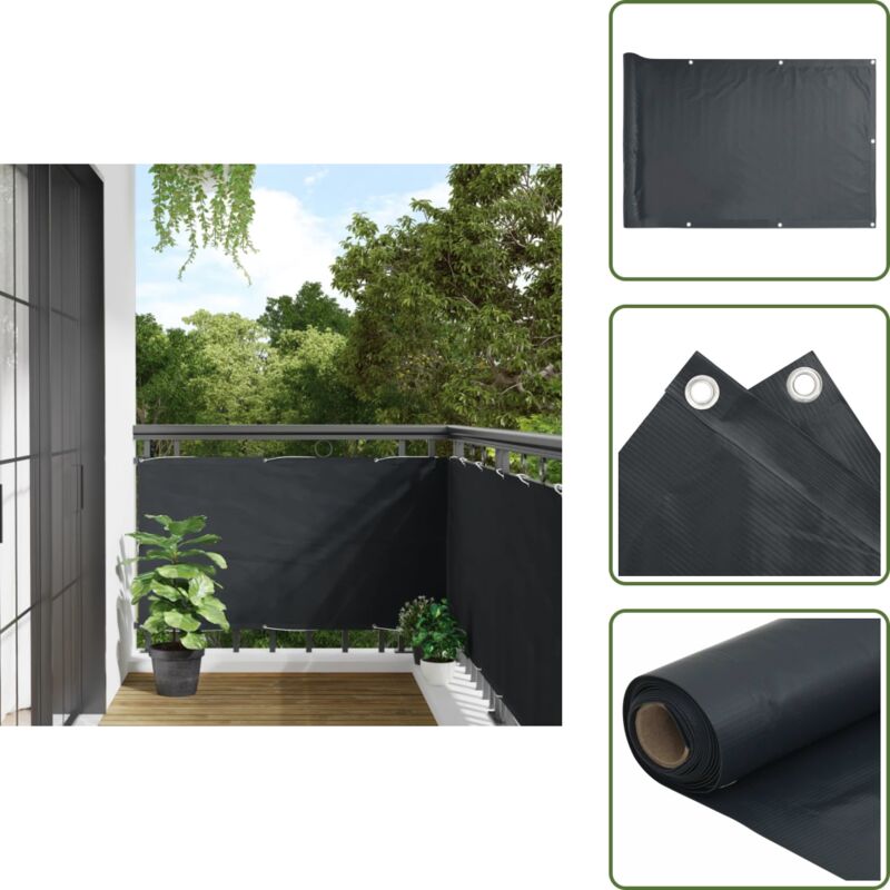 Vidaxl - Balkon-Sichtschutz Anthrazit 75x300 cm Oxford-Gewebe - Balkon Sichtschutz - Windschutz - Wasserfest - uv Schutz - Oxford Gewebe