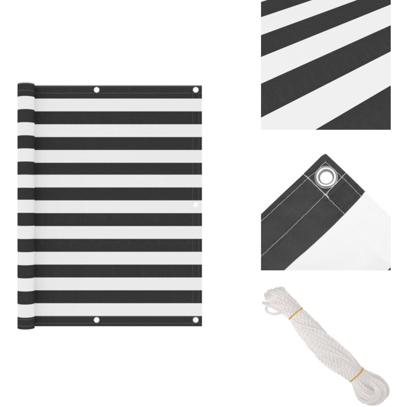 Vidaxl - Balkon-Sichtschutz Anthrazit und Weiß 120x300 cm Oxford-Gewebe - Balkon Sichtschutz - Windschutz - Wasserfest - uv Schutz - Oxford Gewebe