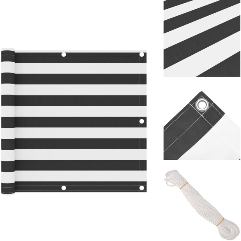 Vidaxl - Balkon-Sichtschutz Anthrazit und Weiß 90x300 cm Oxford-Gewebe - Balkon Sichtschutz - Windschutz Für Balkon - Privatsphäre Balkon